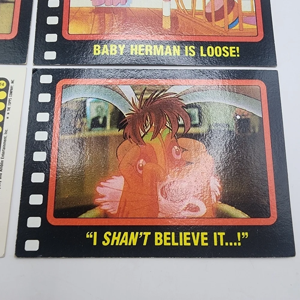 1987 Topps Who Framed Roger Rabbit Card Lot of 4
